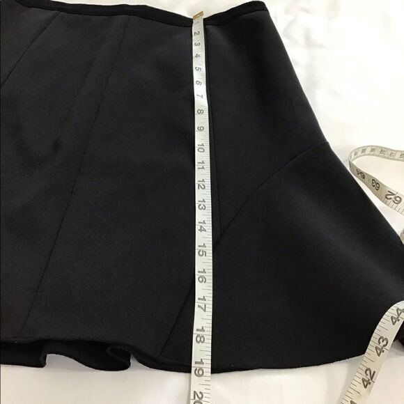 Rebecca Taylor Black High Waist Splicing Casual Flare Mini Skirt New Without Tag - Picture 5 of 11